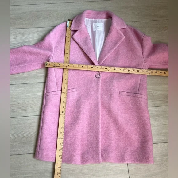 MNG Casual ~ Wool Blend Elegant Pink Women's Coat. - Picture 9 of 12